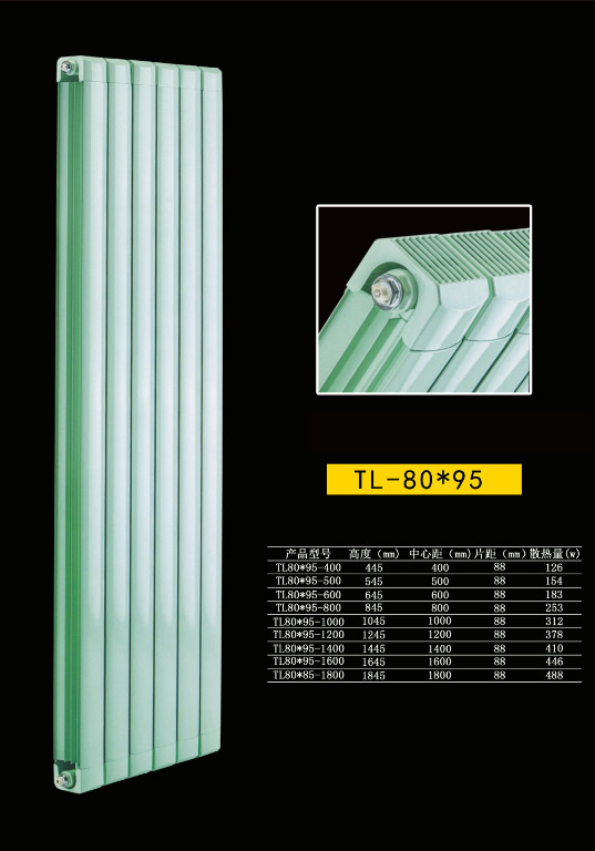 铜铝复合散热器80X95